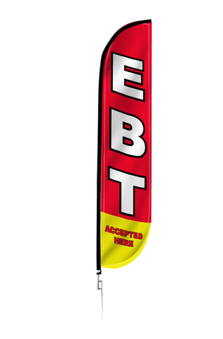 EBT Accepted Here Feather Flag