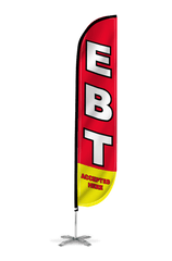 EBT Accepted Here Feather Flag