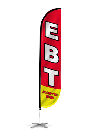 EBT Accepted Here Feather Flag