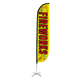 12ft Fireworks Feather Flag Yellow