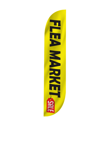 Flea Market Feather Flag Yellow