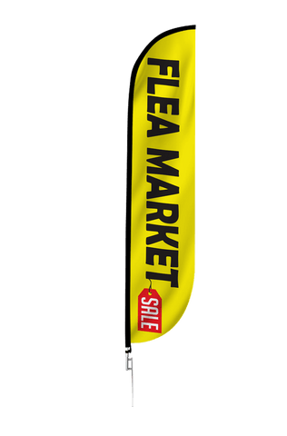 Flea Market Feather Flag Yellow