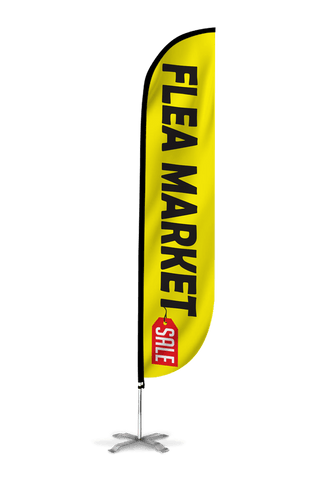 Flea Market Feather Flag Yellow