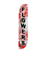 Flowers Feather Flag Pink
