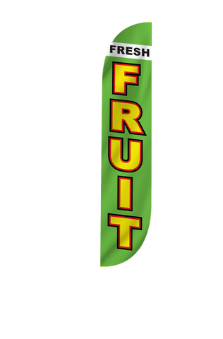 Fresh Fruit Feather Flag Green