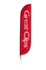 Image of Great Clips Feather Flag Red