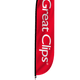 Great Clips Feather Flag Red