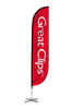 Image of Great Clips Feather Flag Red