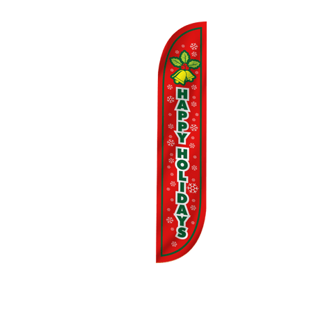 Happy Holidays Feather Flag