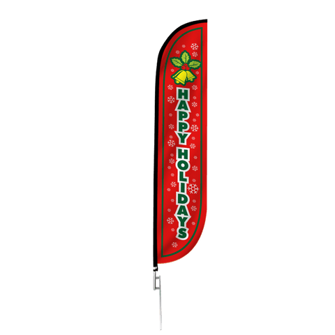 Happy Holidays Feather Flag