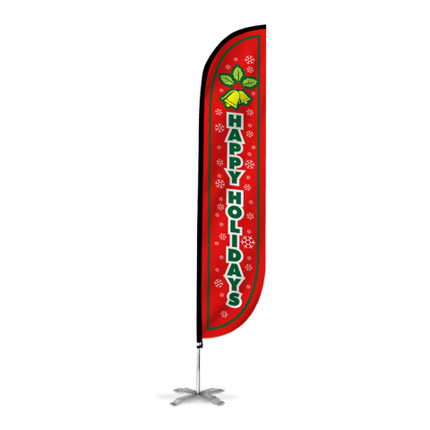 Happy Holidays Feather Flag
