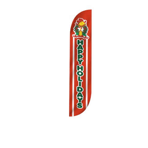 Happy Holidays Feather Flag