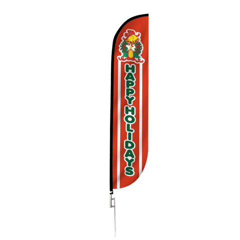 Happy Holidays Feather Flag