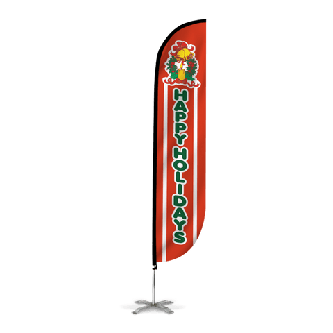 Happy Holidays Feather Flag