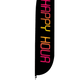 Happy Hour Feather Flag Black