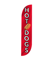 Hot Dogs Feather Flag