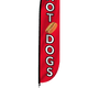 Hot Dogs Feather Flag