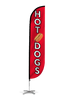 Image of Hot Dogs Feather Flag