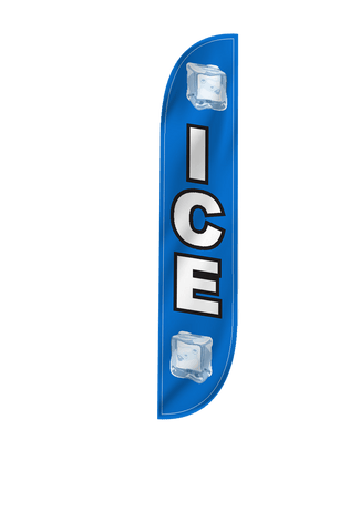 Ice Feather Flag Blue