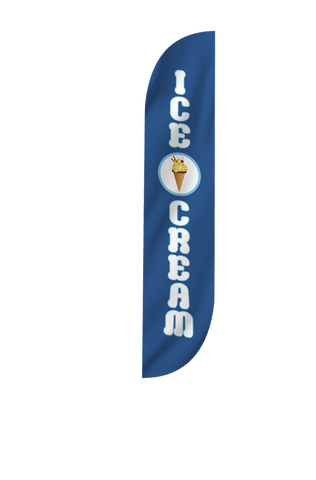 Ice Cream Feather Flag Blue