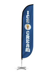 Ice Cream Feather Flag Blue