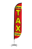 Image of Income Tax Services Feather Flag in Red
