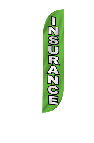 Insurance Feather Flag Green