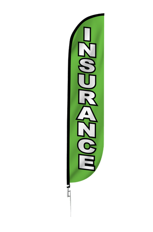 Insurance Feather Flag Green