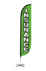 Insurance Feather Flag Green