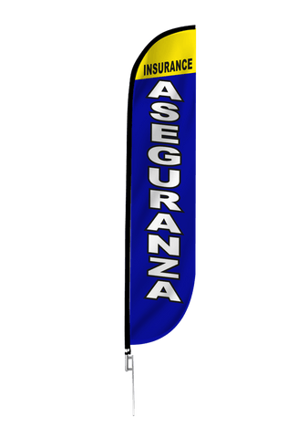 Insurance Aseguranza Feather Flag