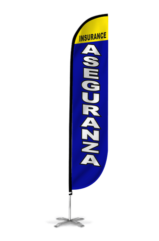 Insurance Aseguranza Feather Flag