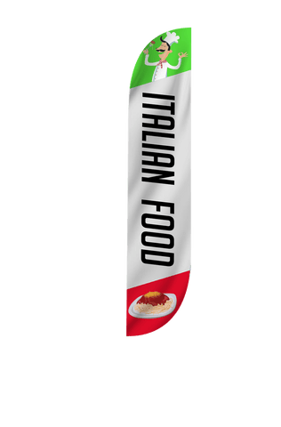 Italian Food Feather Flag