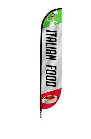 Italian Food Feather Flag
