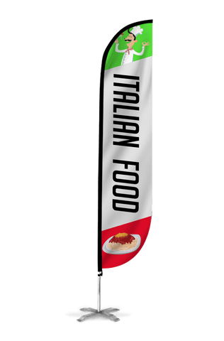 Italian Food Feather Flag