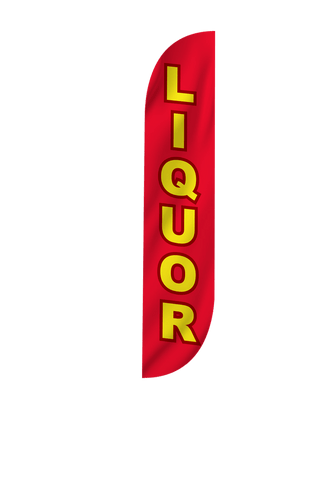 Liquor Feather Flag