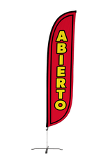 Abierto Feather Flag