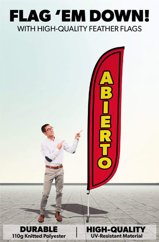 Abierto Feather Flag