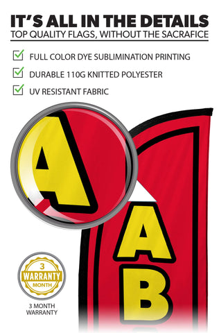 Abierto Feather Flag