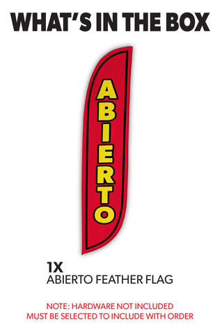 Abierto Feather Flag