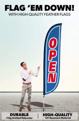 Open Feather Flag Flags by Look Our