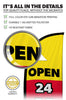Image of Open 24 Hours Feather Flag