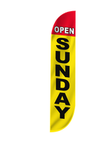 Open Sunday Feather Flag