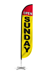 Open Sunday Feather Flag