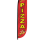 Pizza Slices Feather Flag Red