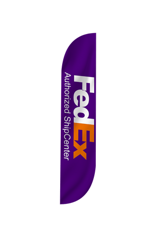 FedEx Authorized Ship Center Feather Flag Purple