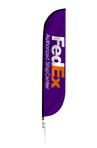 FedEx Authorized Ship Center Feather Flag Purple