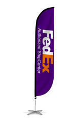 FedEx Authorized Ship Center Feather Flag Purple