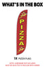 Image of Pizza Slices Feather Flag Red