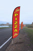 Image of Pizza Slices Feather Flag Red