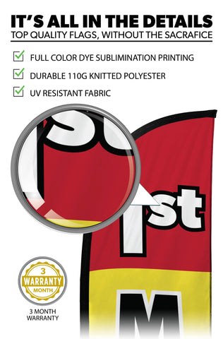 1st Month Free Feather Flag Yellow